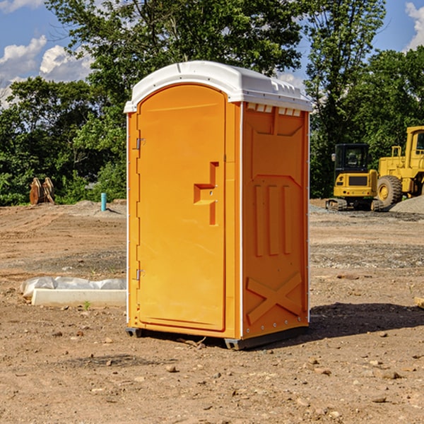 how often are the portable restrooms cleaned and serviced during a rental period in Adams County Colorado